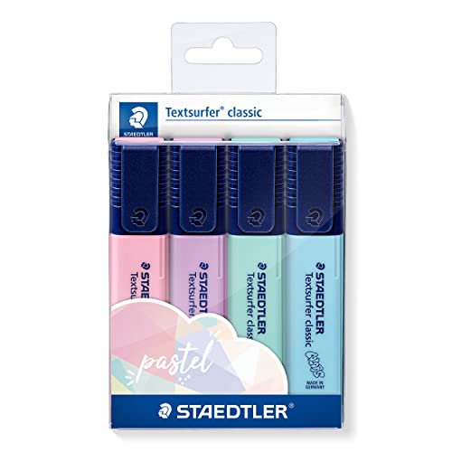Staedtler Textmarker Textsurfer classic 4er Pastell Etui Leuchtmarker