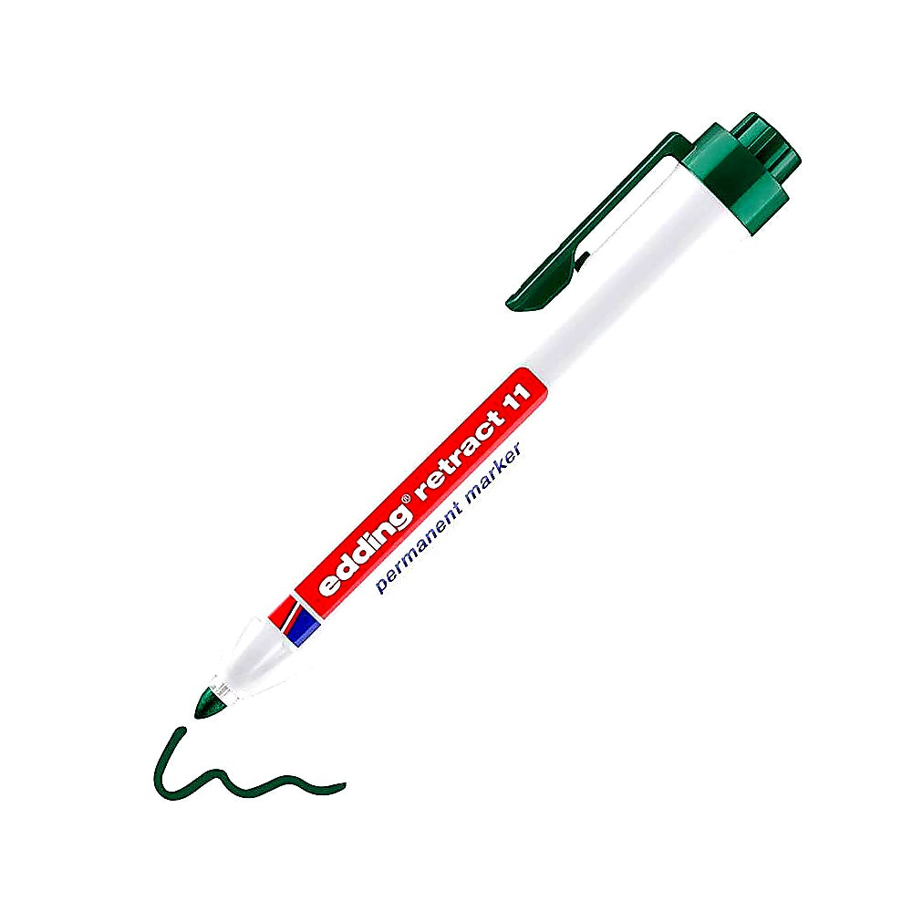Edding Retract 11 Permanent Marker, einhändig bedienbar, 1,5–3mm Rundspitze