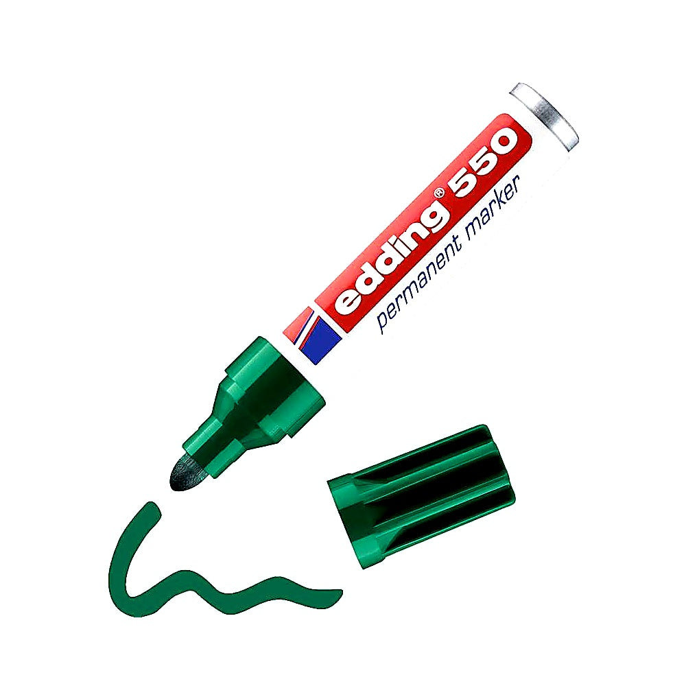 Edding 550 Permanentmarker, Rundspitze 3–4 mm, wasserfest, schnelltrocknend