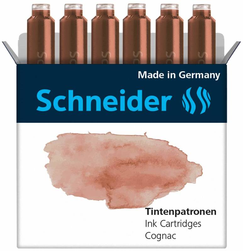 Schneider Pastell Tintenpatrone 6 Stück Ersatzpatrone Pastell Farben