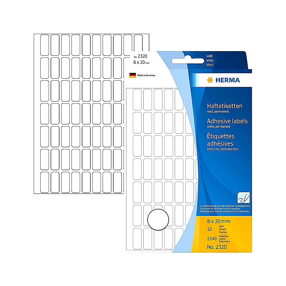 HERMA Vielzweck-Etiketten weiß universell beschriftbar 100 Stück