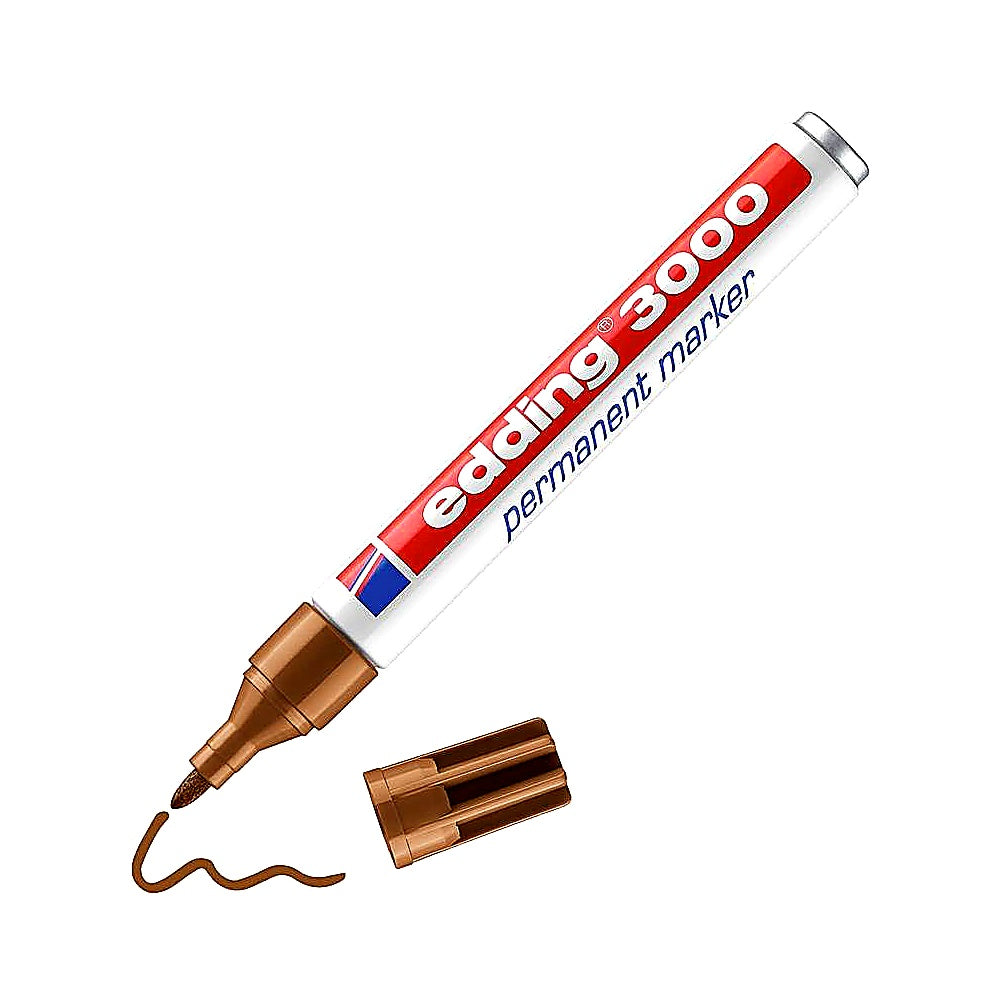 Edding 3000 Permanentmarker, universell, für viele Oberflächen, wasserfest