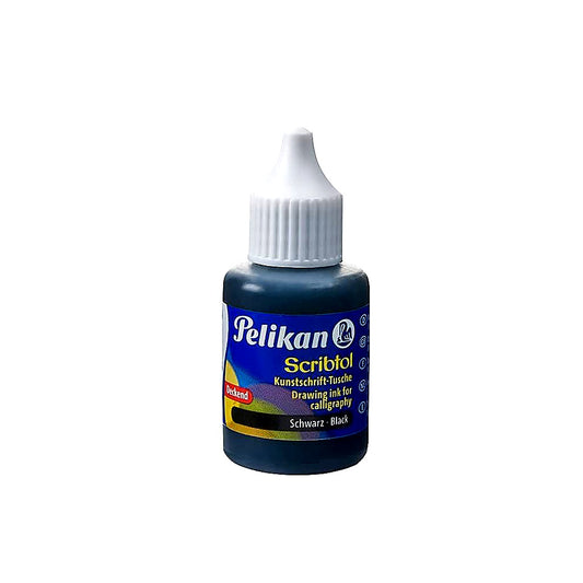 Pelikan Scribtol Schwarz 30ml Tinte für Schule Kunst Handlettering Zeichnen