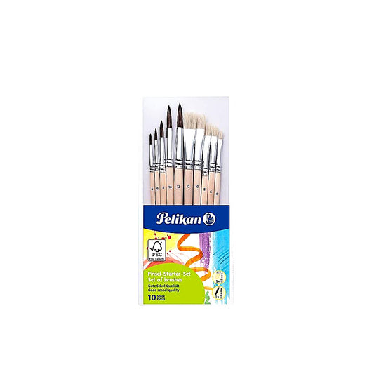 Pelikan Pinsel Starter-Set 5 Haarpinsel 5 Borstenpinsel Schule Basteln