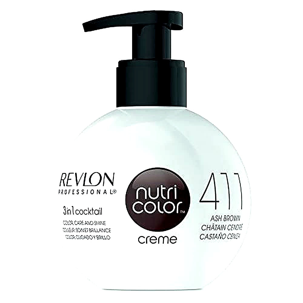 Revlon Nutri Color Creme 411 Ash Brown 270ml Tönungscreme Farbauffrischung