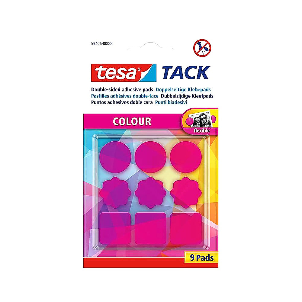 Tesa Tack Klebepunkte 9 Stück wieder ablösbare Klebepads vielseitig