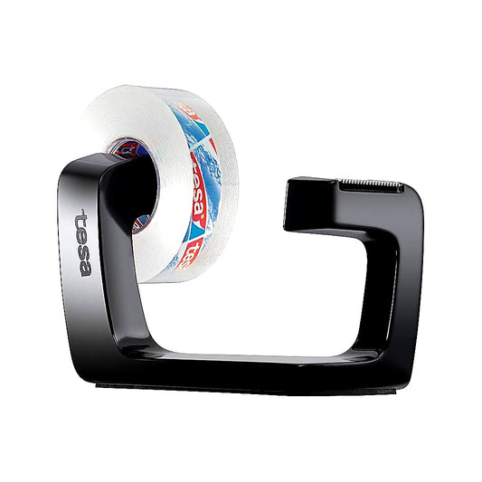 Tesa Tischabroller Schwarz Anti Rutsch Boden für 33m Rollen stabil