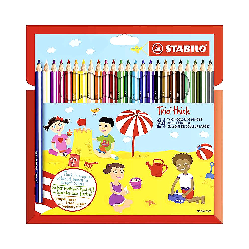STABILO Buntstift Trio dick Set Jumbo Farbstifte