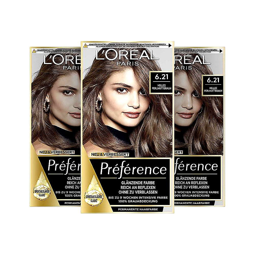L'Oréal Préférence Permanente Haarfarbe Coloration Glanzpflege Set professionelle Farbe