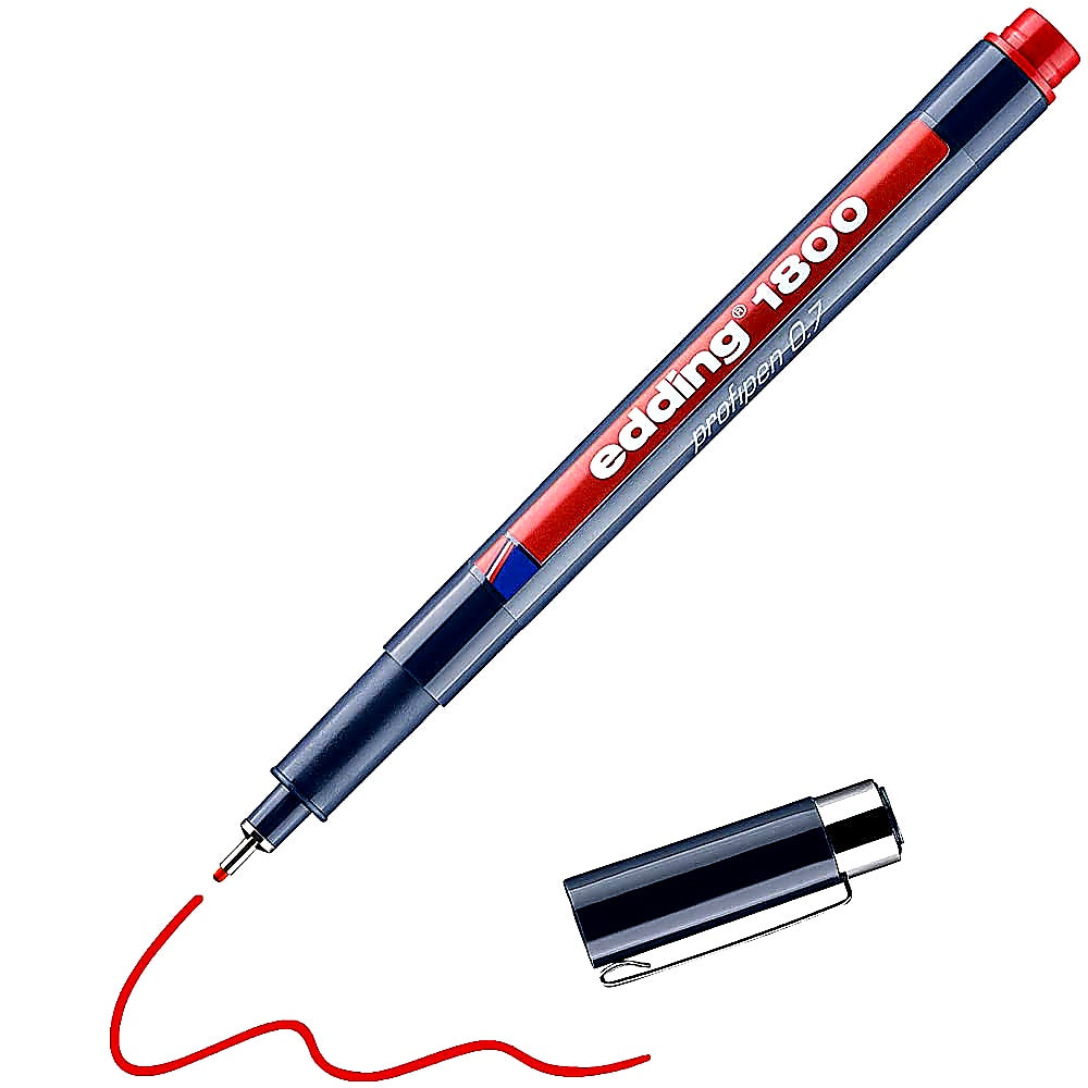 Edding 1800 Präzisionsfeinschreiber 0,7mm, Fineliner Skizzen, Notizen