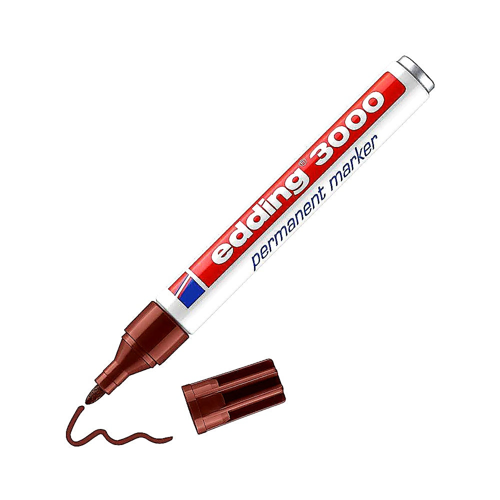 Edding 3000 Permanentmarker, universell, für viele Oberflächen, wasserfest