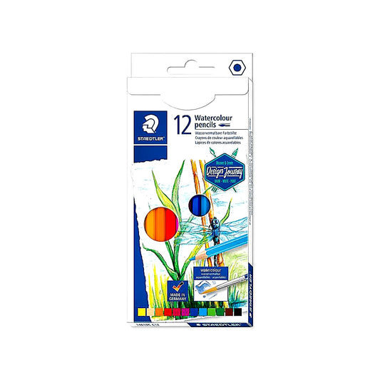 Staedtler Aquarellbuntstifte 12er Kartonetui wasservermalbare Farbstifte