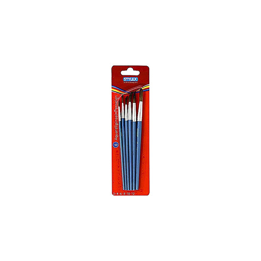 Stylex Aquarellpinsel Größe 2 4 6 8 10 12 6 Stück Set Malpinsel