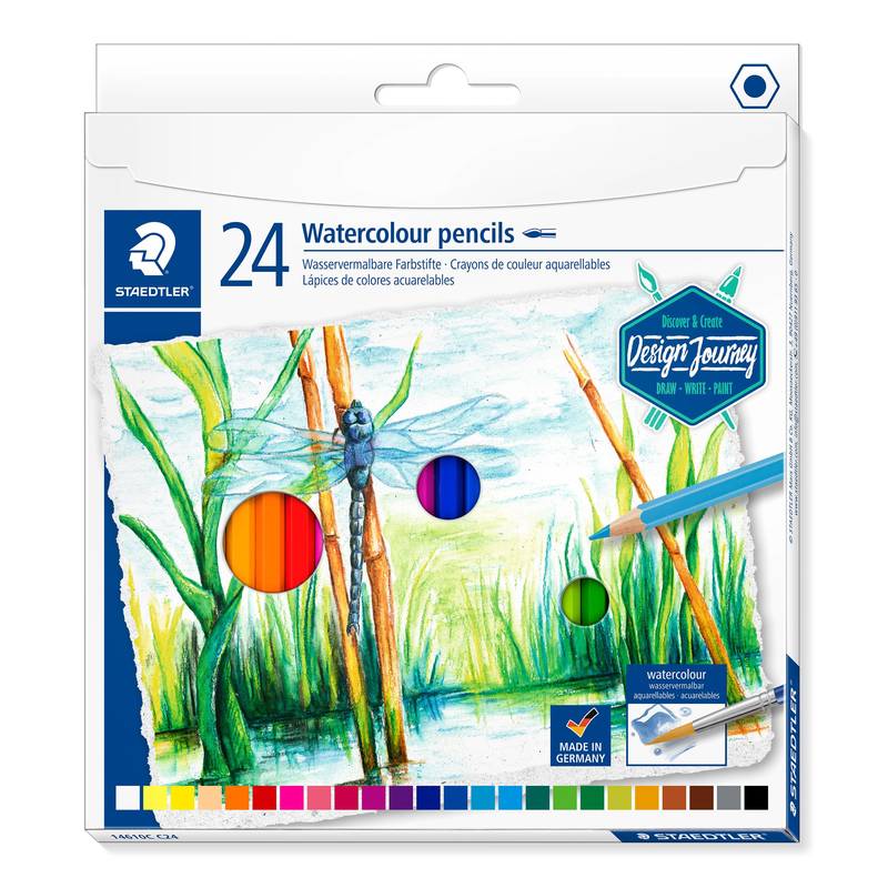Staedtler Wasservermalbare Buntstifte 24er Kartonetui Aquarellstifte