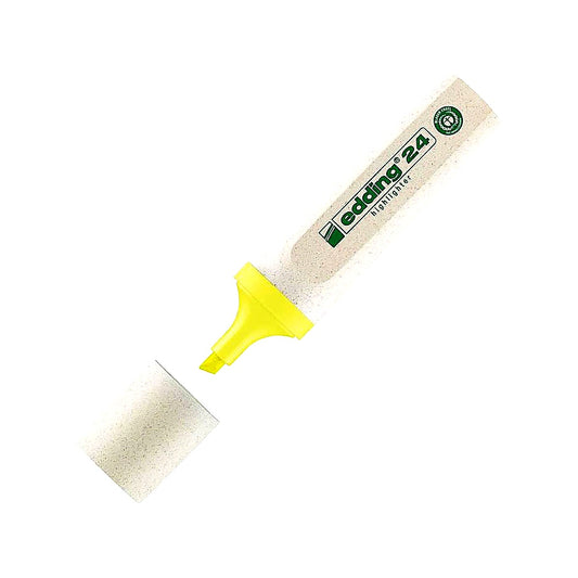 Edding 24 EcoLine Textmarker gelb, Keilspitze 2–5mm, recycelbar, nachfüllbar
