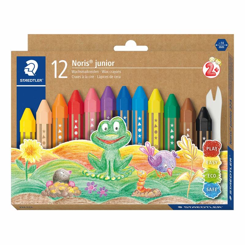 Staedtler Noris Junior Wachsmalkreide kindgerecht farbig