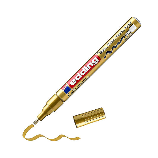 Edding 753 CR Calligraphy Paintmarker Gold, deckend, für Kalligrafie