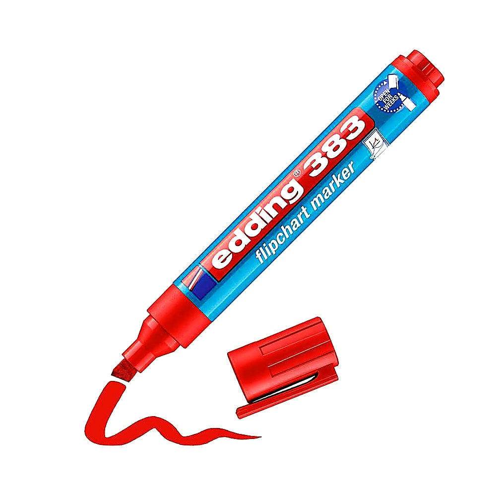 Edding 383 Flipchart-Marker, Keilspitze 1–5mm, trocknet nicht aus