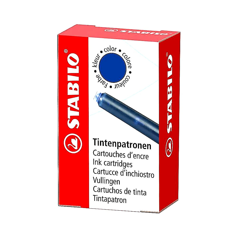 STABILO Tintenpatronen Refill 6er Set blau Nachfüllpatronen