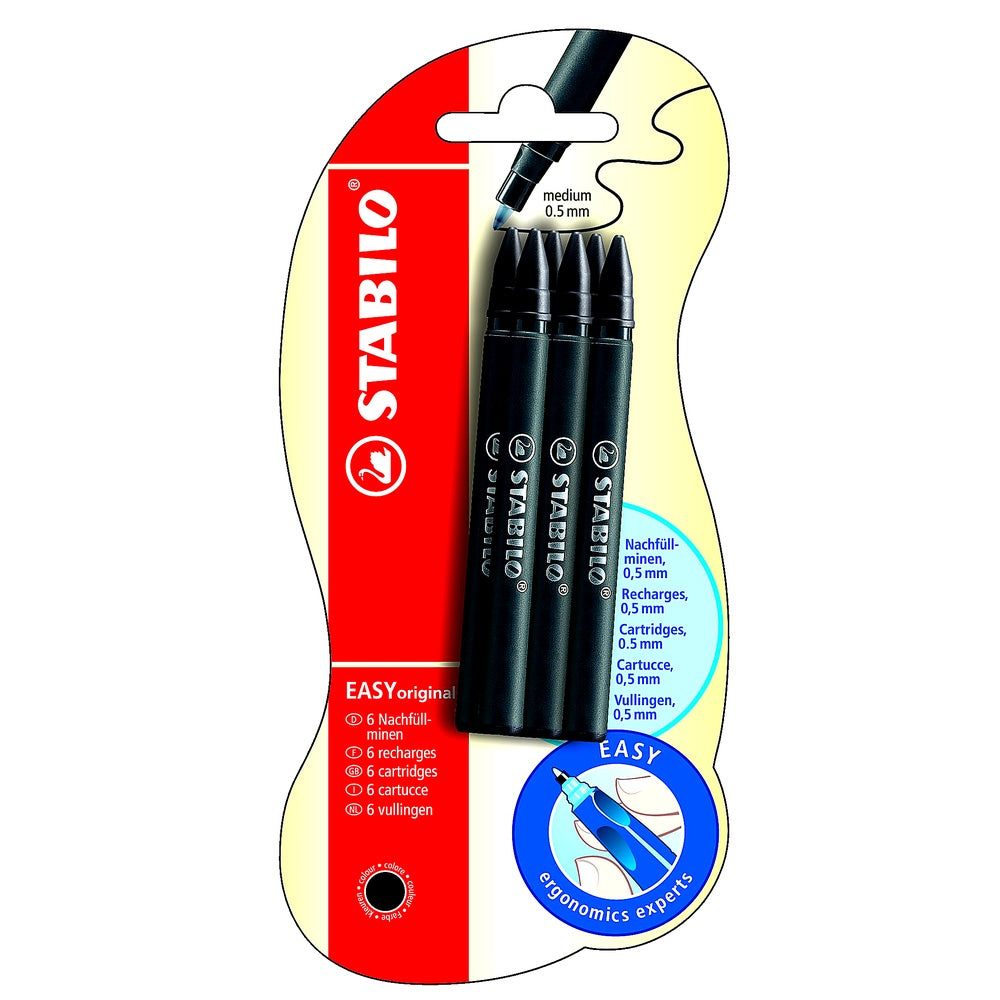 STABILO EASYoriginal Tintenpatronen M 6er Set Ersatzpatronen Tintenroller