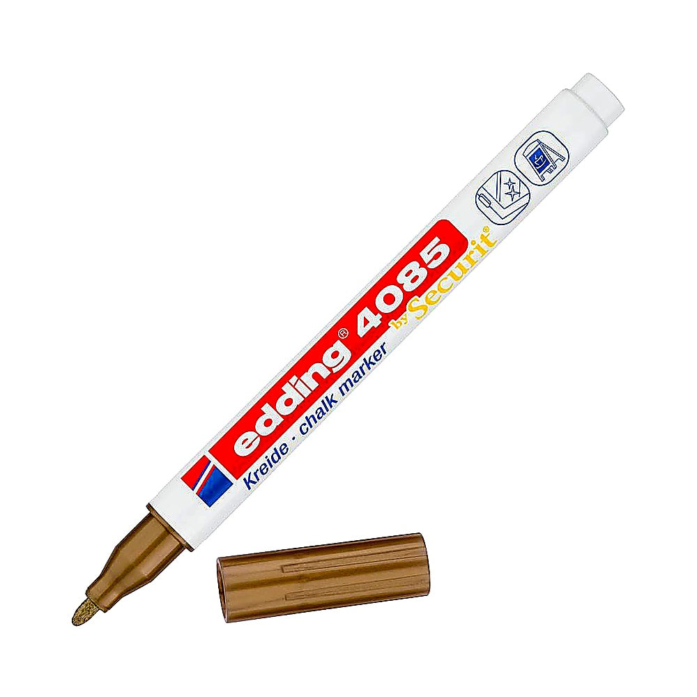 Edding 4085 Kreidemarker, Rundspitze 1–2mm, abwischbar, Fenster & Tafel
