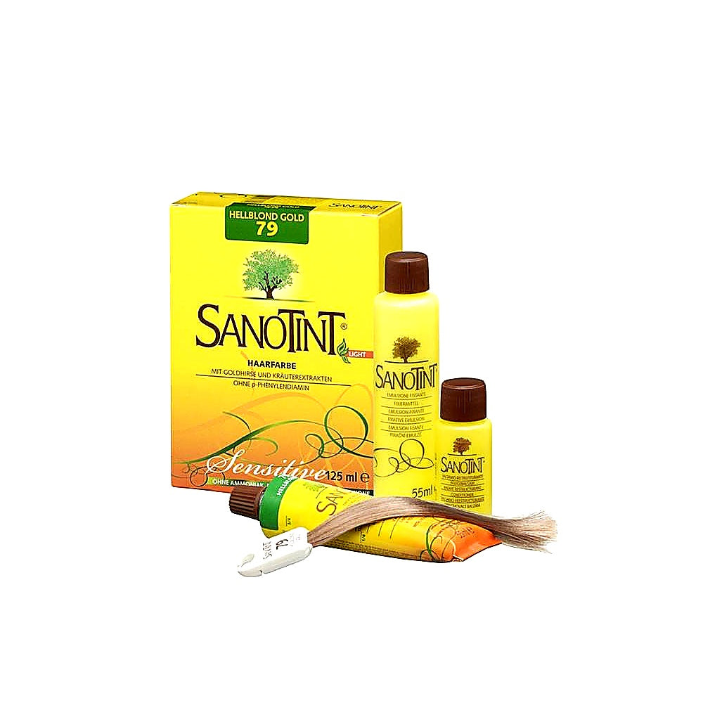 Sanotint Haarfarbe permanente Haarcoloration schonende Formel