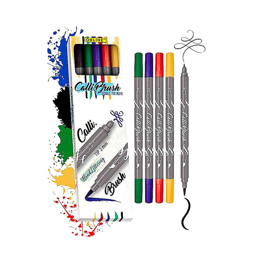 Online Brush-Pen Set Calli Brush 5er Set Pinselstifte für Handlettering