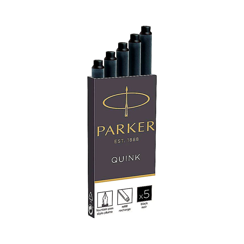 Parker Füllerpatronen Quink Tinte lang blau 5er Pack Nachfülltinte Füllhalter