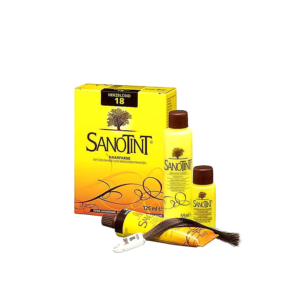 Sanotint Haarfarbe permanente Haarcoloration schonende Formel