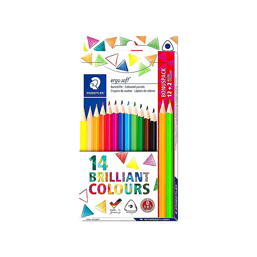 Staedtler Ergosoft Buntstifte 14er Kartonetui Farbstifte ergonomisch