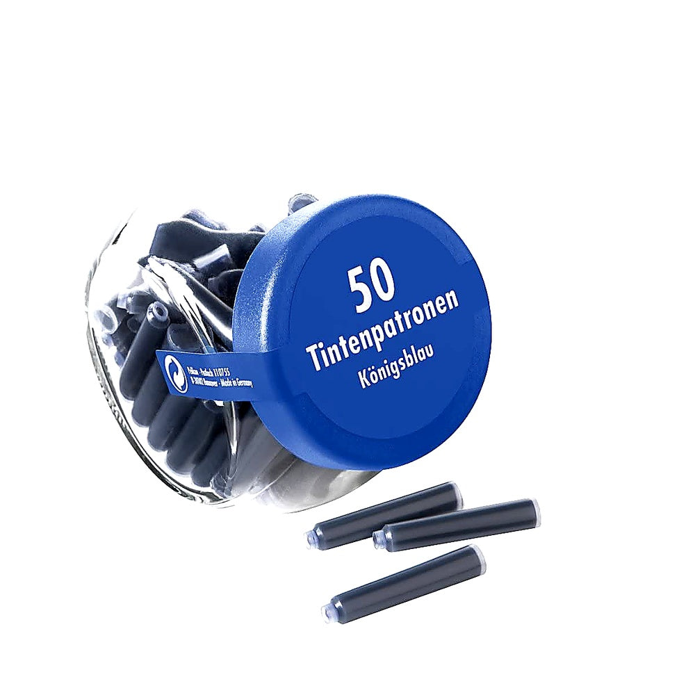 Herlitz Tintenpatronen im Glas 50 Stück blau Standard Größe