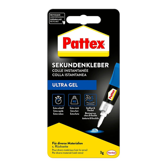 Pattex Sekundenkleber Ultra Gel extra starker & flexibler Superkleber stoß- &