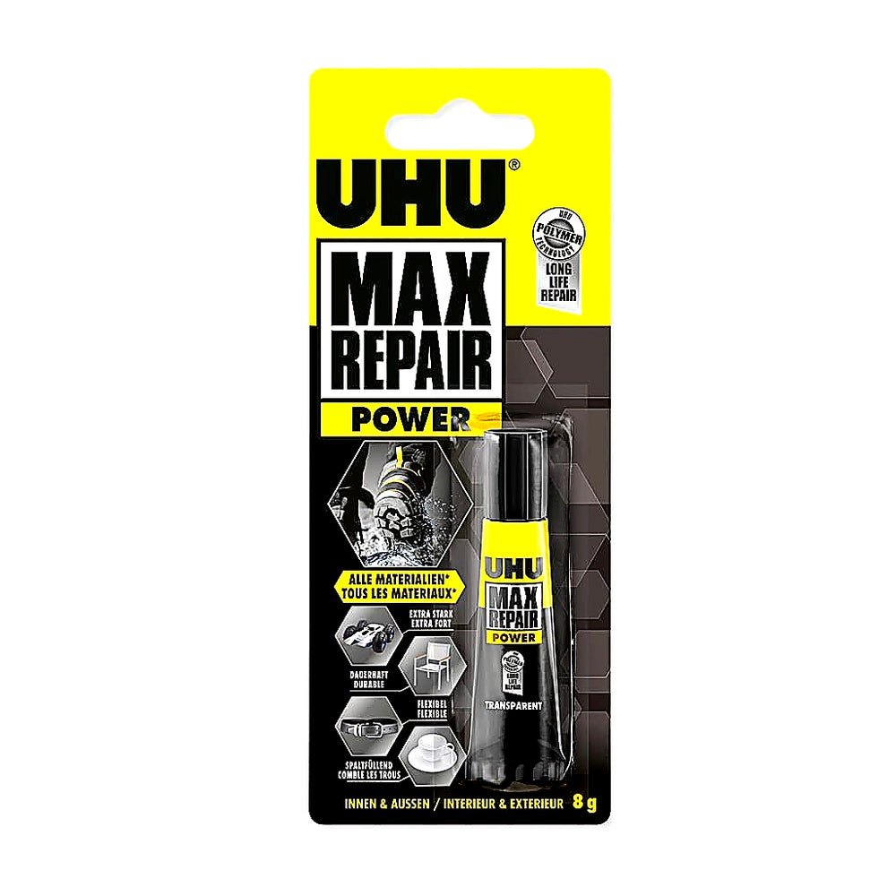 UHU Max Repair POWER Extra starker Reparaturkleber für 1001 Reparaturen 8 g