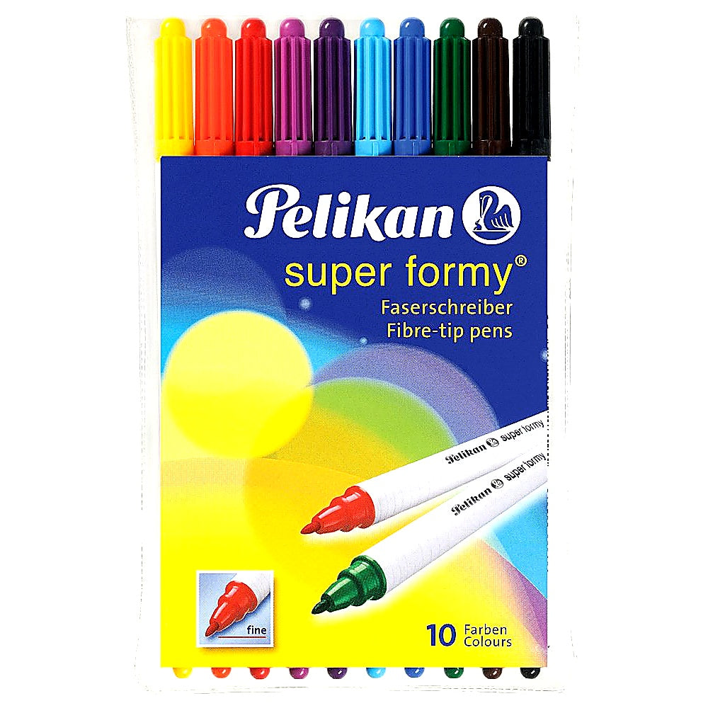Pelikan Fineliner 96 10er Etui Gemischt bunte Farben für Schule Büro Zeichnen