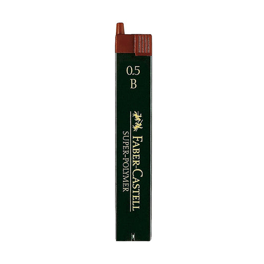 FABER-CASTELL 120501 - Feinmine Super Polymer Härtegrad B 0.5 mm 12 Stück