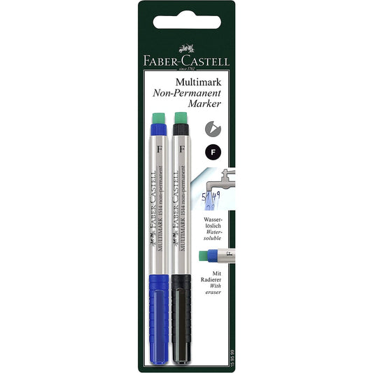Faber-Castell 159599 - Marker MULTIMARK non-permanent Stärke: F 2er Packung