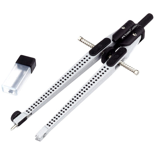 FABER-CASTELL 174472 - Schnellverstellzirkel GRIP 2001 silber