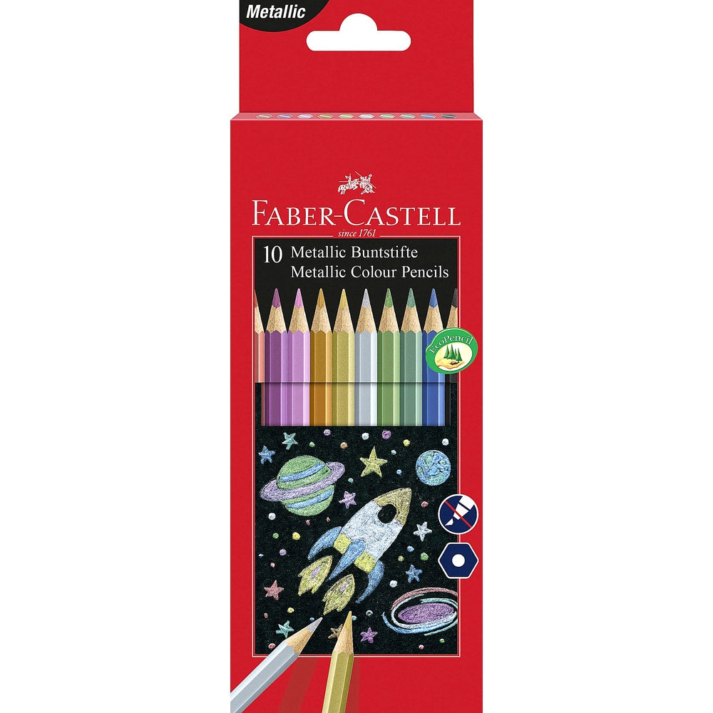 Faber Castell Buntstift Metallic Buntstifte 10er, Butnstifte Set