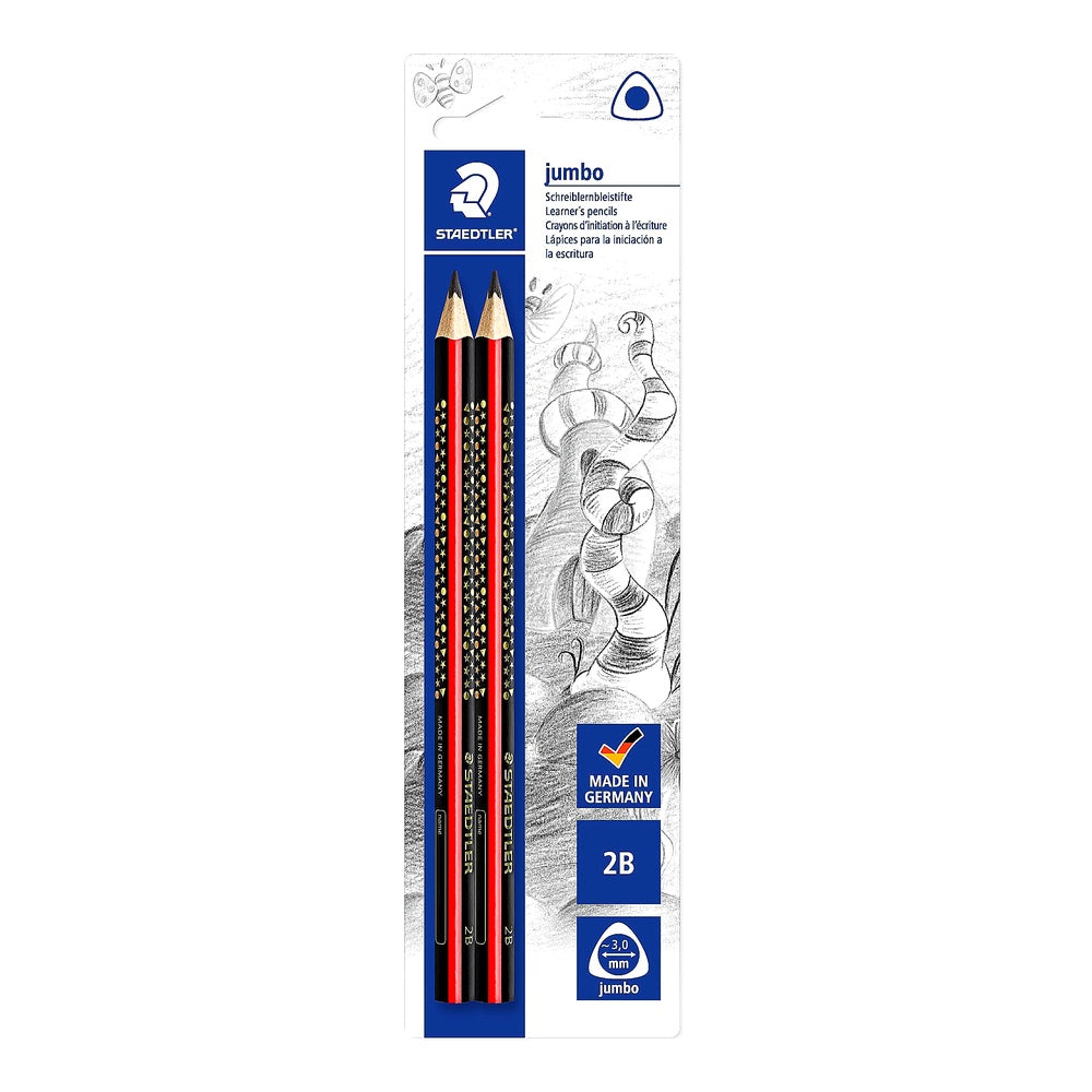 STAEDTLER 1285 1BK2 Noris Club Jumbo Schreiblernstift Härtegrad 2B
