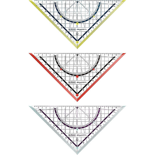 Herlitz Geometriedreieck 25 cm sort.
