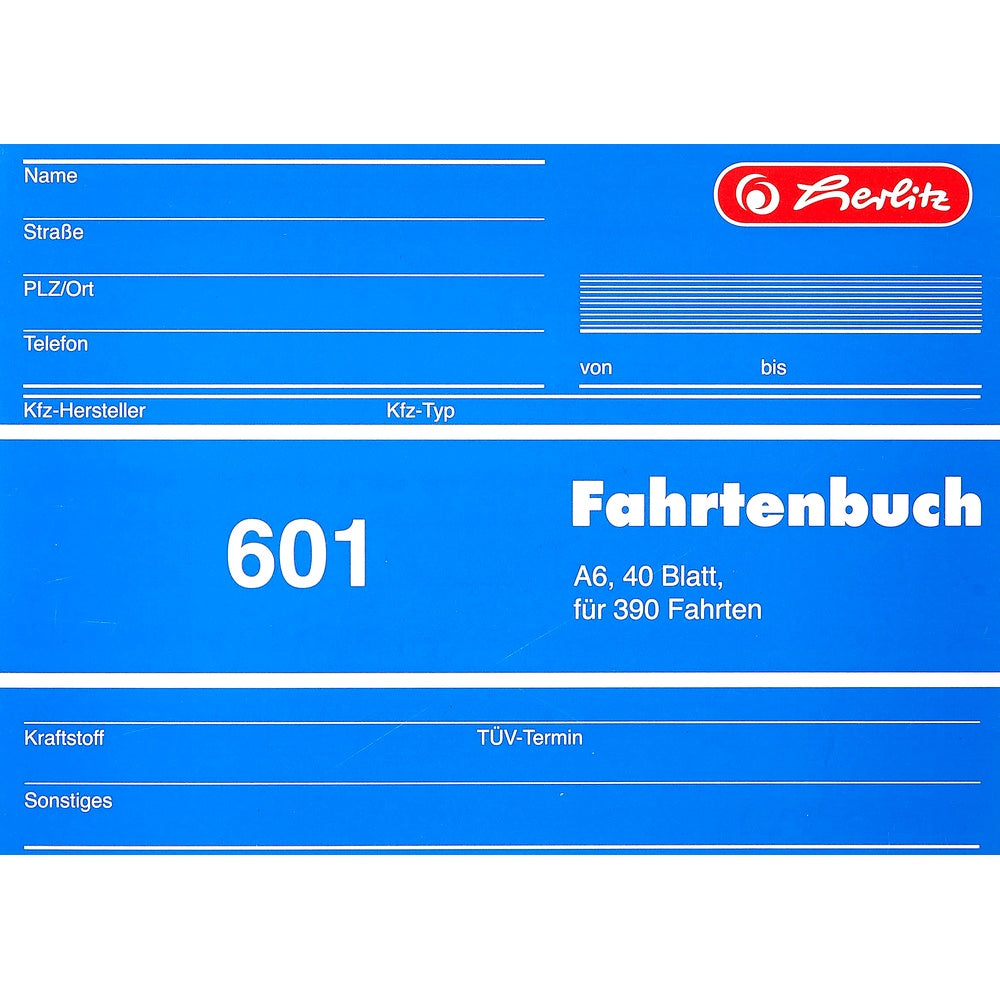 Herlitz Fahrtenbuch A6 40 Blatt 1 Stück (1 DIN A6)