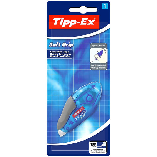 Tipp-Ex Korrekturroller Soft Grip 10 m x 4.2 mm 1er Pack Büro Home Office Schule