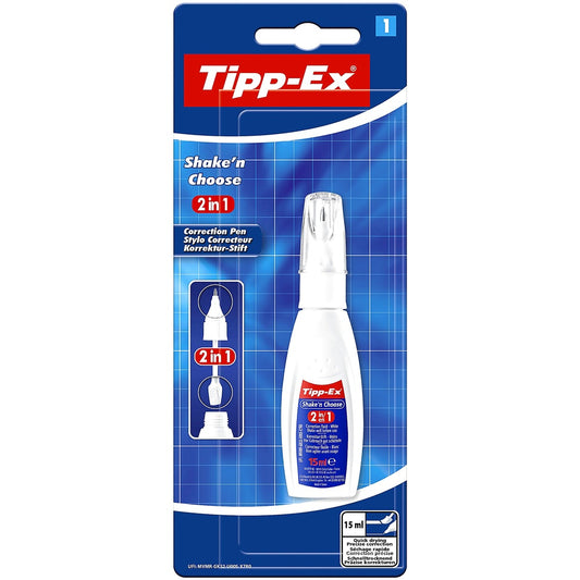 Tipp Ex 901732 Korrekturstift Shake n Choose 2 in 1 15ml weiß