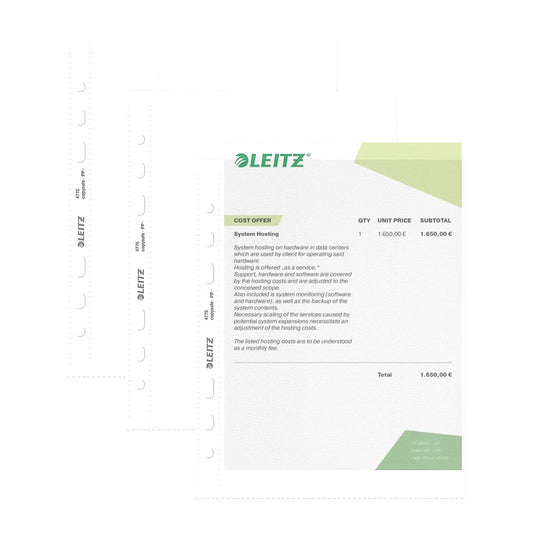 Leitz Standard Prospekthüllen-Set 15 Stück A5 Format Glasklar glänzender