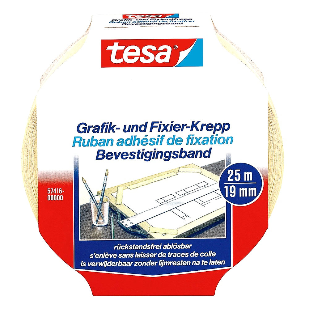 tesa Fixier- und Abdeckband 25m:19mm