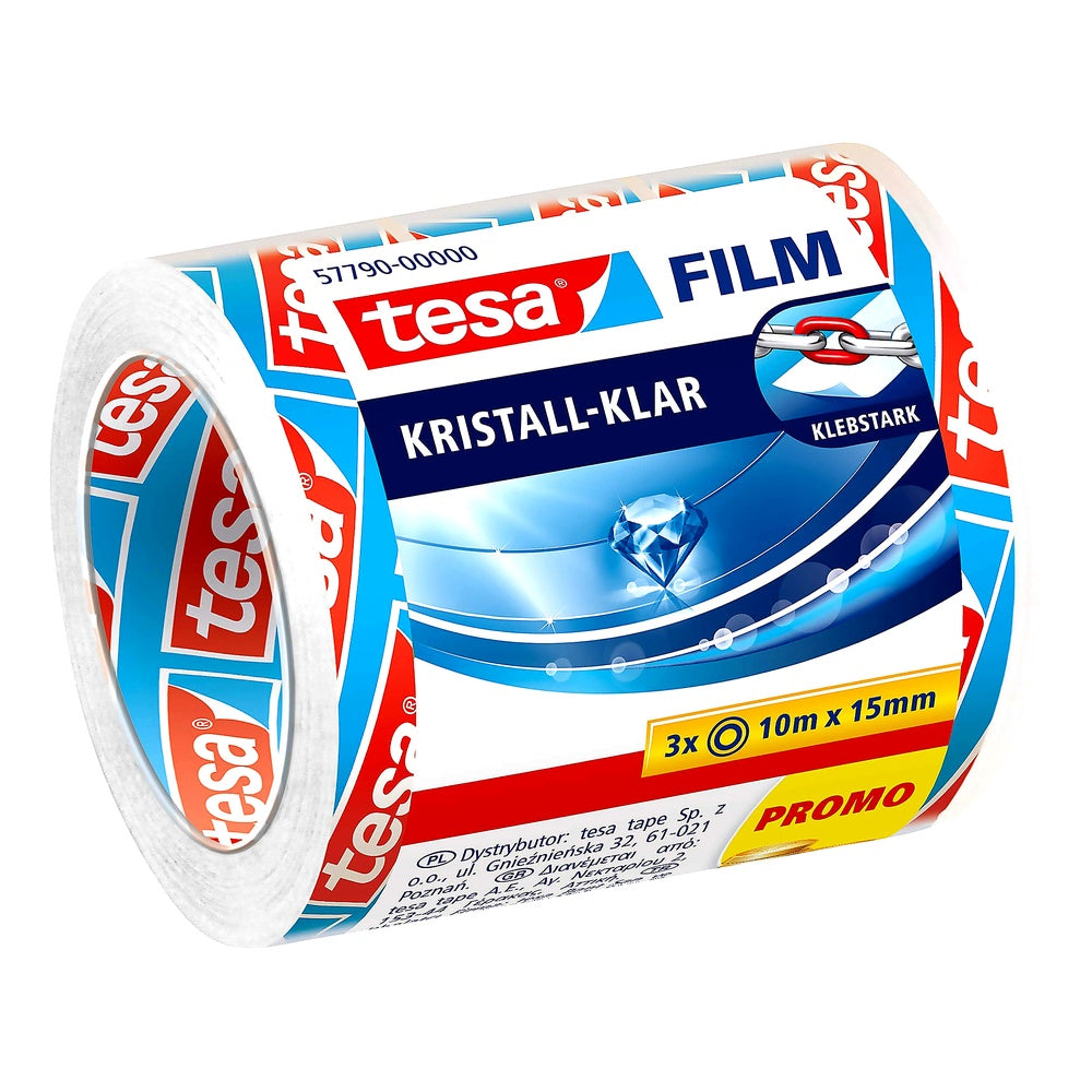 tesa tesafilm kristall-klar - Hochtransparentes alterungsbeständiges Klebeband