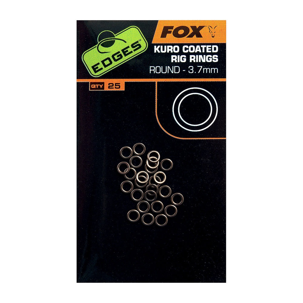 Fox Edges Kuro Coated Rig Rings 2,5mm, 15 Stück für Karpfenmontage