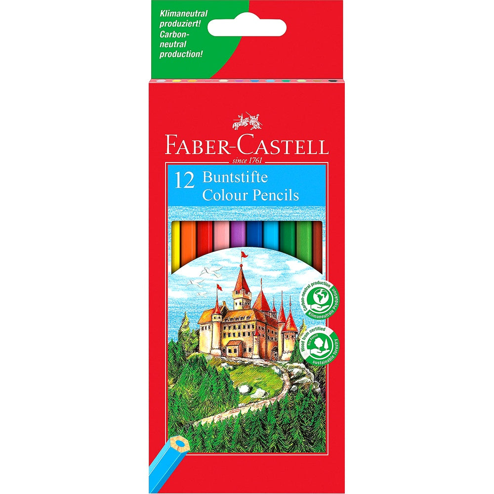 Faber Castell Colour Grip Farbstifte 12er Kartonetui, Buntstifte Set