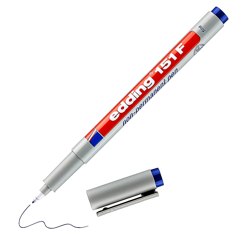 Edding 151 F Non-permanent Pen 0,6mm, Glas, Folien, Overhead Marker