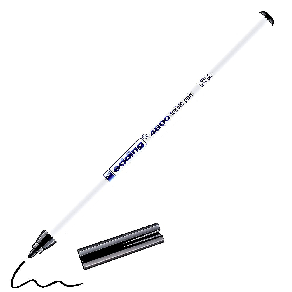 Edding 4600 Textilstift, Stoffmalstift, für kreative Textilgestaltung